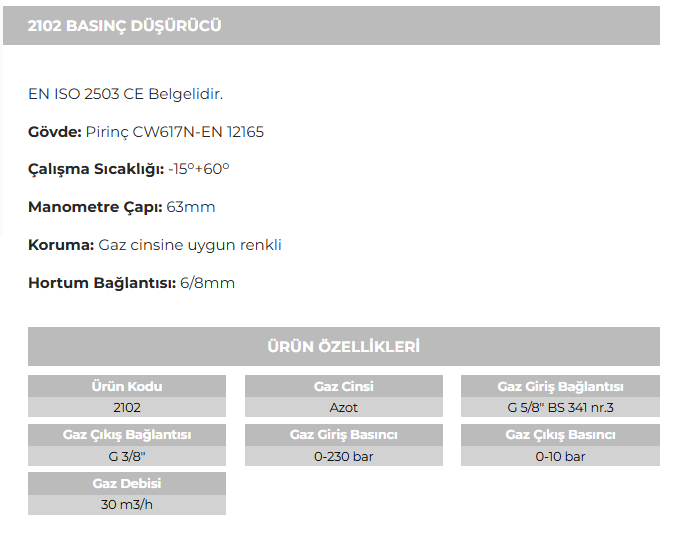 AZOT REGÜLATÖRÜ 2102