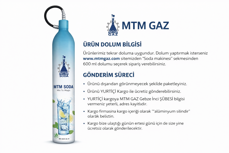 MTM SODA MAKER SET- 2 ADET YEDEK TÜPLÜ