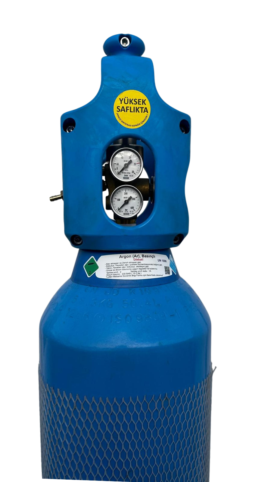REGÜLATÖRLÜ 50 LT YÜKSEK SAFLIKTA ARGON TÜP