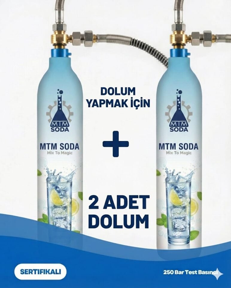 2 ADET SODA TÜPÜ DOLUMU 600 ML